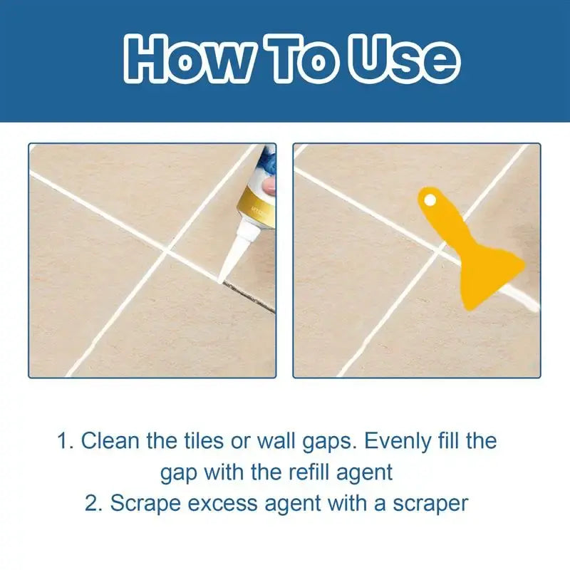 120ml Repair Agent Waterproof White Tile Refill Grout Pen Mouldproof Filling Agents Wall Porcelain Bathroom Paint Cleaner