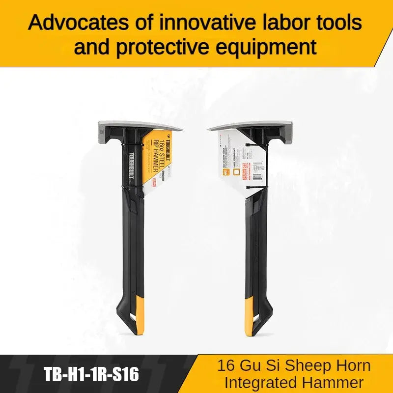 16oz 18oz Integrated American Sheep Horn Hammer TB-H1-1R Hammer Magnetic Rubber Shock Absorbing Hammer Hardware Tool..