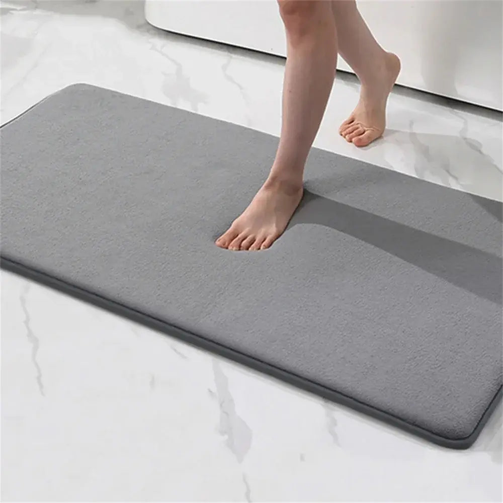 Homaxy Super Absorbent Bath Mat Memory Foam Carpet Non-Slip Toilet Bathroom Rug Soft Living Room Bedroom Shower Decor Foot Rug