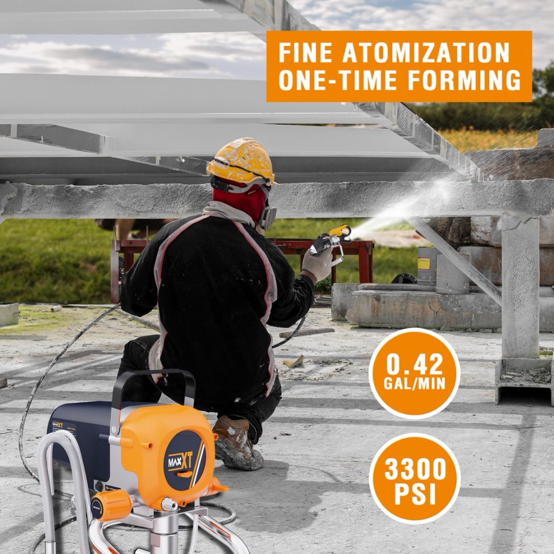 Airless Paint Sprayers, 3300PSI Motorized Paint Sprayer With Stand, High Efficiency Spray Paint Machine For Home, Outdoor DIY Handyman Shed Garage House Painting Deck Shed Fence Furniture