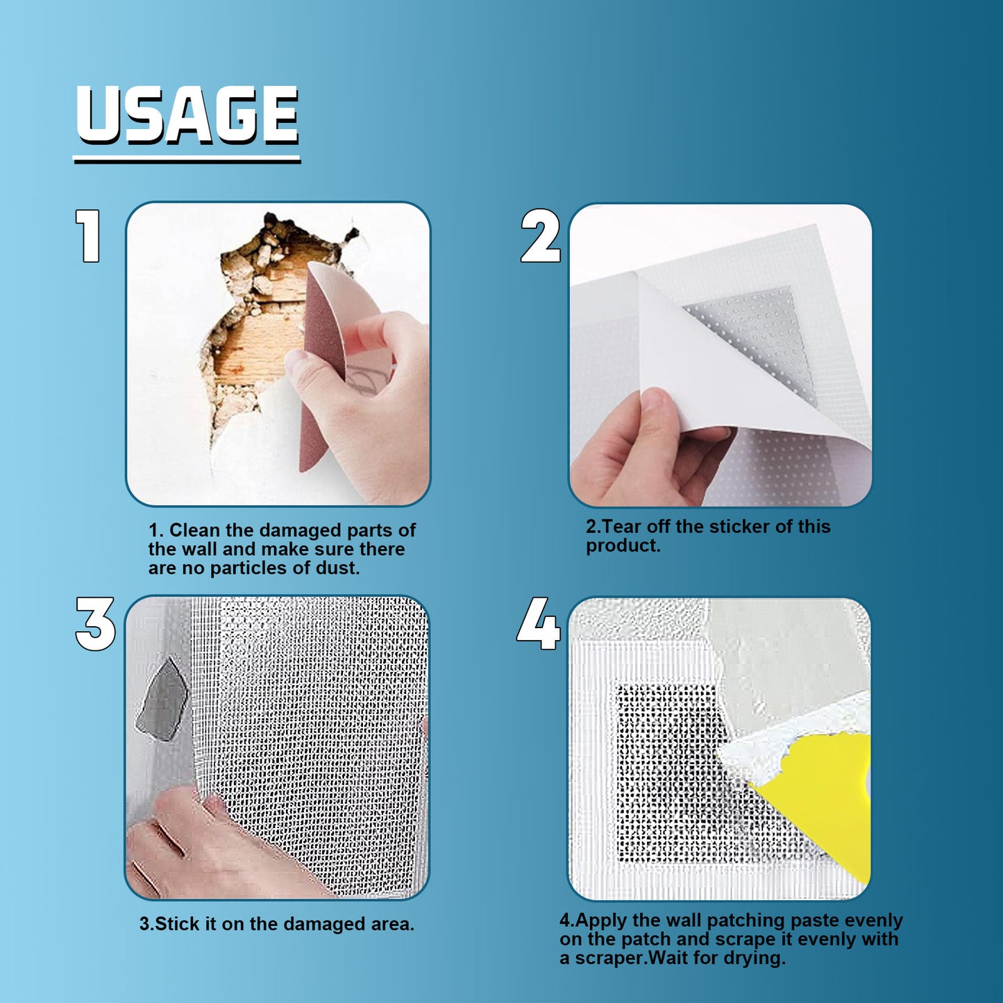 Jaysuing Wall Leak Fill Repair Plaster Set Home Wall Repair Cover Stain Reconditioning Paint