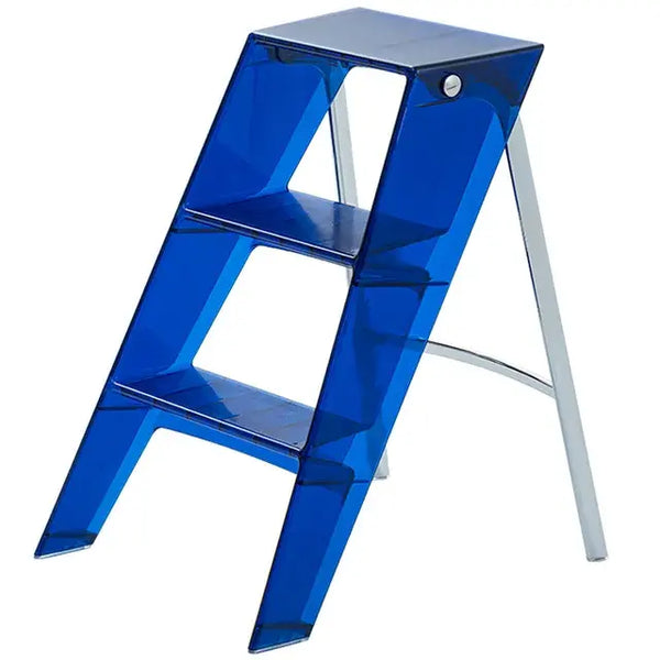 Acrylic Transparent Household Plastic Stepladder Folding Indoor Thickened Herringbone  Storage Three-step Ladder..