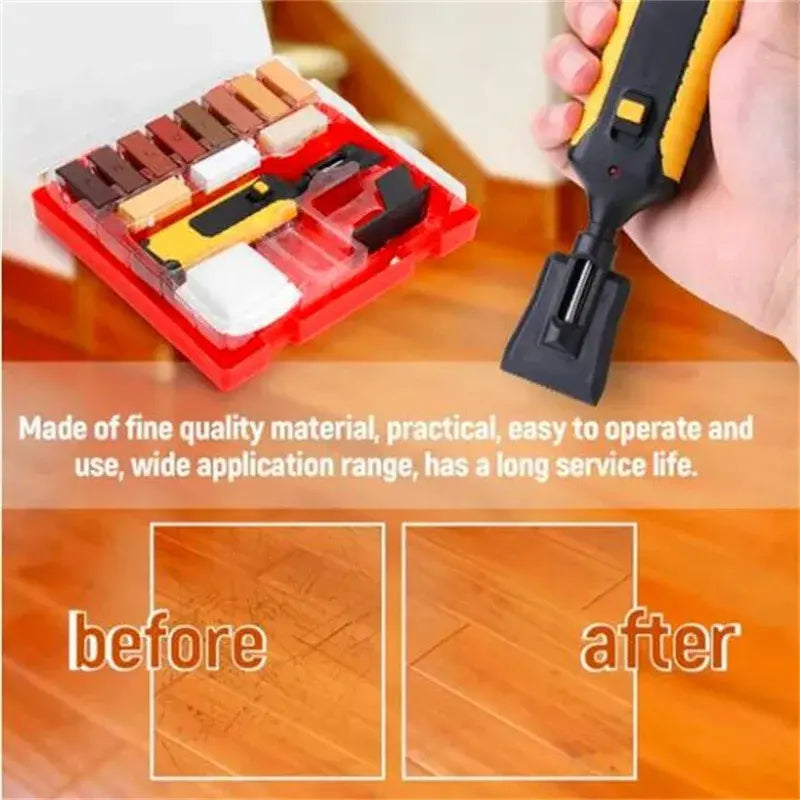 Laminate Repairing Kit Wax System Floor Worktop Sturdy Casing Chips Scratches Mending Tool Set office desk repair hand tool kit