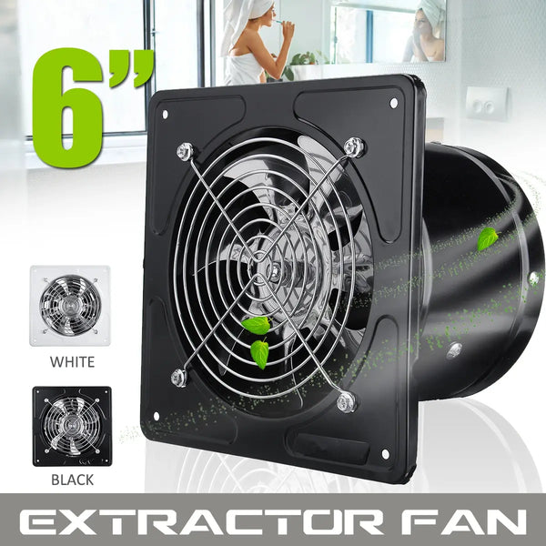 6 Inch Exhaust Fan 220V Ceiling Window Fan Waterproof Extractor Exhaust Ventilation Pipe Fan Bathroom Kitchen Air Cleaner Fan..