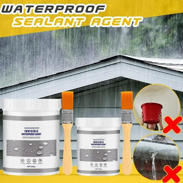 Waterproof Coating Sealant Agent Invisible Paste Glue With Brush Repair Home Roof Transparent Bathroom Antileak Glue 30/100/300g..