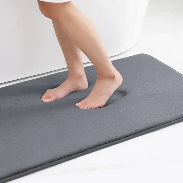 Homaxy Super Absorbent Bath Mat Memory Foam Carpet Non-Slip Toilet Bathroom Rug Soft Living Room Bedroom Shower Decor Foot Rug