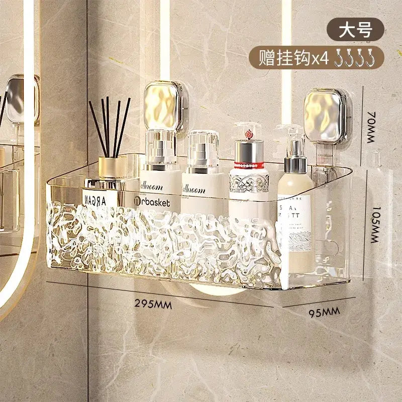 Light Luxury Shampoo Holder Bathroom Shelf Glacial Streak Shower Caddy Storage Rack  for Bathroom Storage Shelfs..