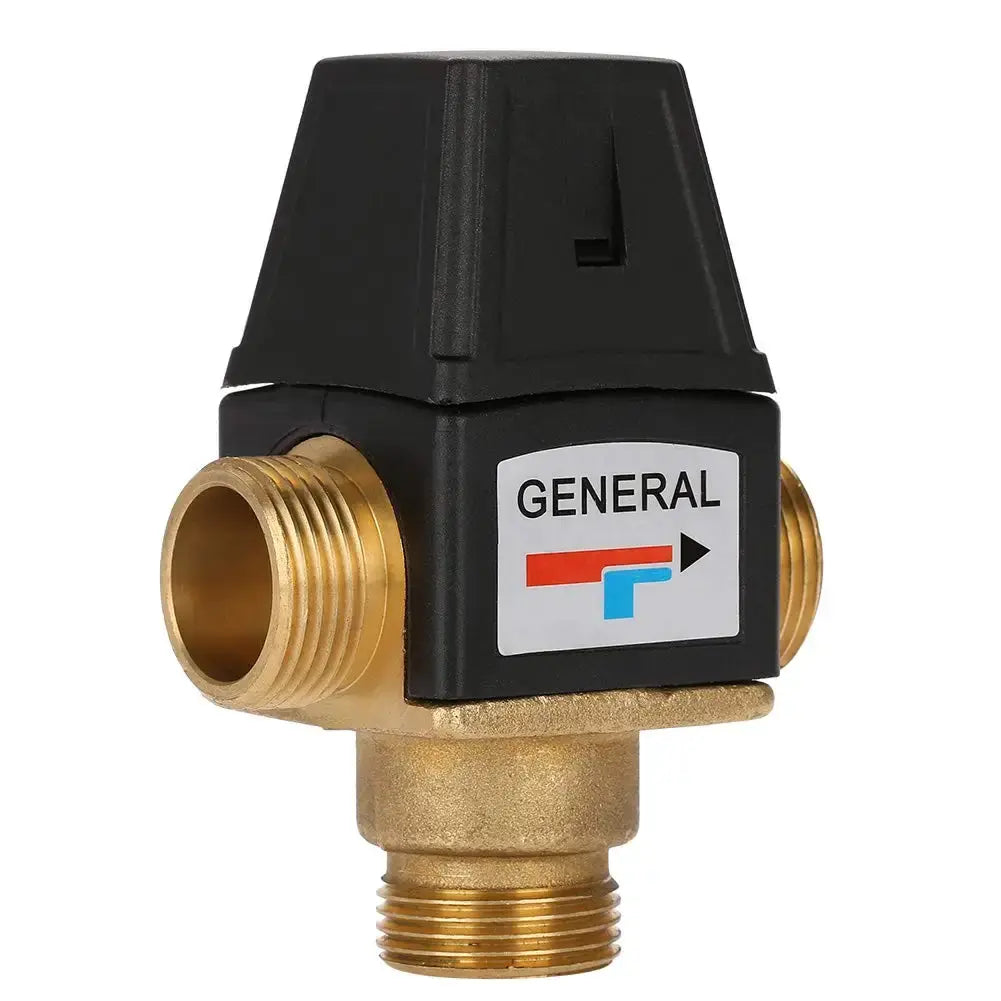 3 Way DN20 Thermostatic Mixing Valve Male Thread Brass Mixing Valve for Small Floor Heating Circulation..