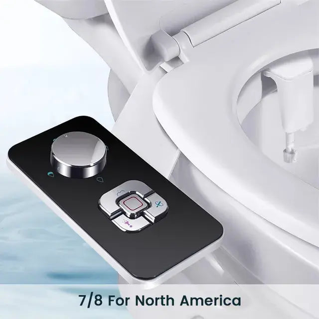 Bidet Toilet Seat Attachment Ultra-thin Non-electric Self-cleaning Dual Nozzles Frontal & Rear Wash Cold Water Personal Hygiene..