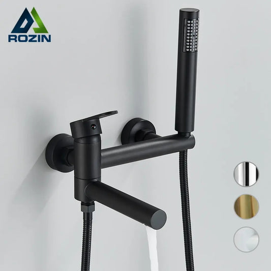 Rozin Wall-Mounted Bathtub and Shower Faucet Set