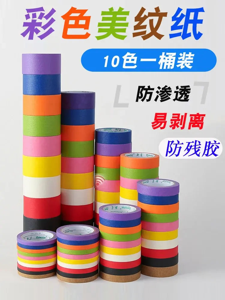 20Meter Length Automobile Handwritten Protect The Wall Painting White Paper Adhesive Tape Drawing No Trace Masking Tape..