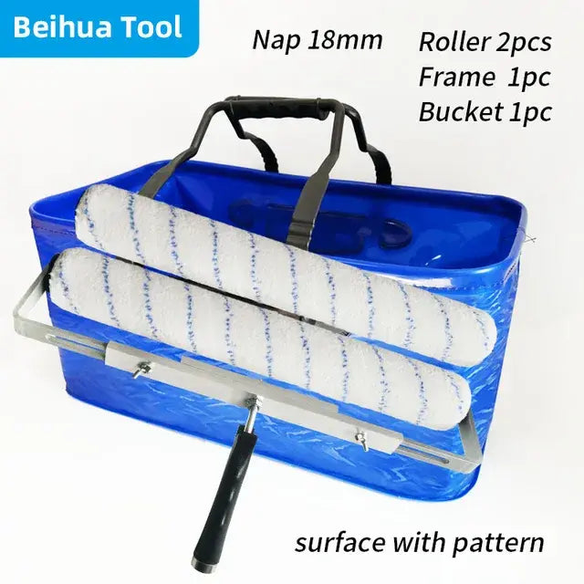 4PCS/set 18inch Paint Bucket kit Paint Roller  Paint Tray kit for Wall Decoration Wave pattern Surface clean Handbag Foldable..