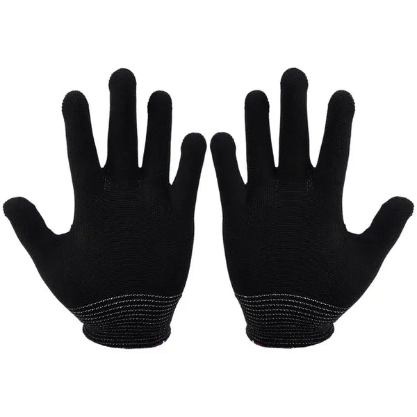 White Black Thin Nylon Work Gloves Cotton Thread Working Polyester Yarn Protection Gloves for Painter Industrial Warehouse..