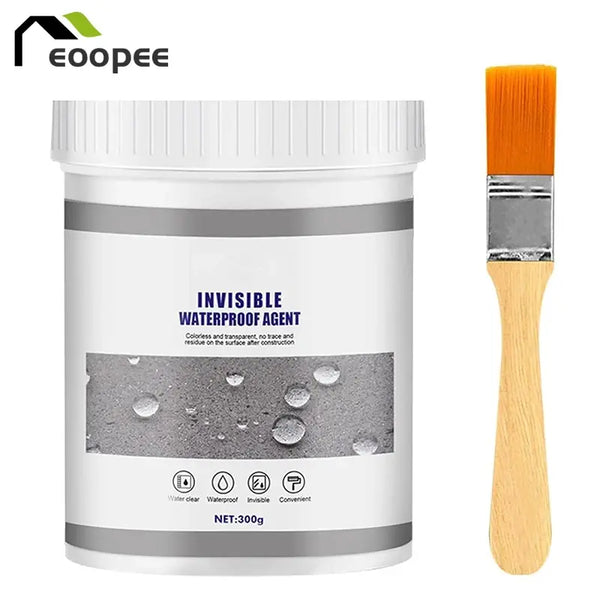 Waterproof Coating Sealant Agent Invisible Paste Glue With Brush Repair Home Roof Transparent Bathroom Antileak Glue 30/100/300g..