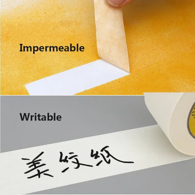 Masking Tape White Color  Sealing Self Adhesive Tape Car Painting Shelter Decoration Paper Tape Waterproof 20m / roll..