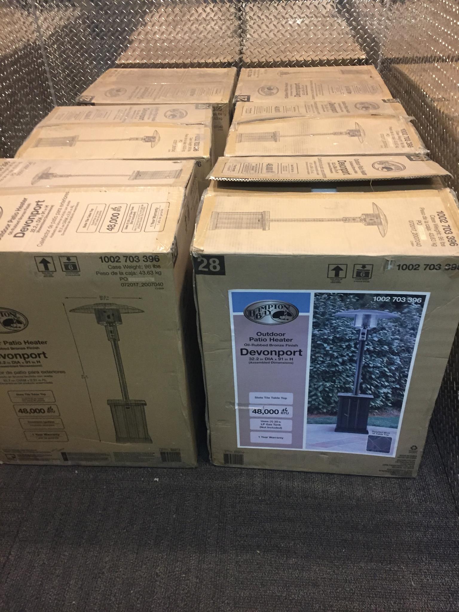 Hampton Bay 48,000 BTU Black Gas Patio Heater Model: SRPH78.