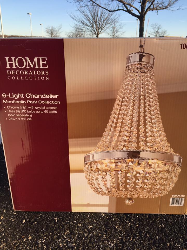 Home Decorators Collection 6-Light Chrome Crystal Chandelier