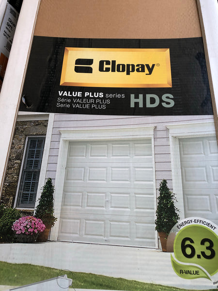 Clopay Classic Collection 8 ft. x 7 ft. 6.3 R-Value Insulated White Garage Door.