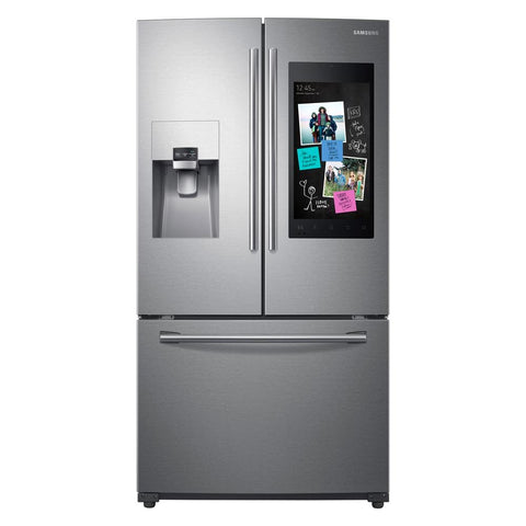 Samsung  24.2 cu. ft. Family Hub French Door Smart Refrigerator in Stainless Steel.