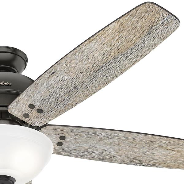 Hunter Reveille 60 in. LED Indoor Noble Bronze reversible Ceiling Fan with Light and Remote