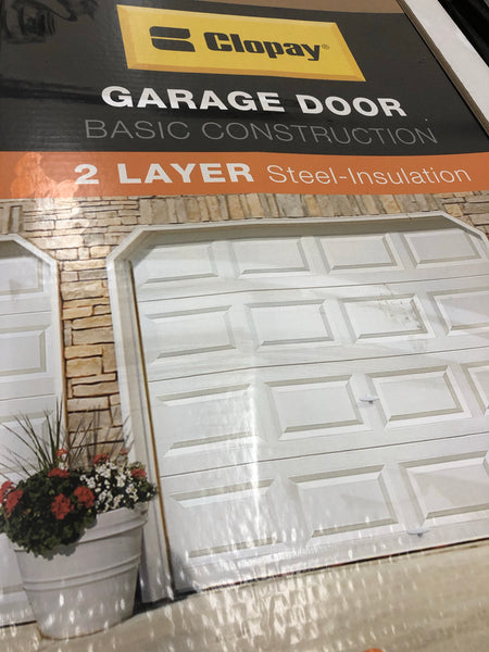 Clopay Classic Collection 8 ft. x 6 ft. 6.3 R-Value Insulated White Garage Door.