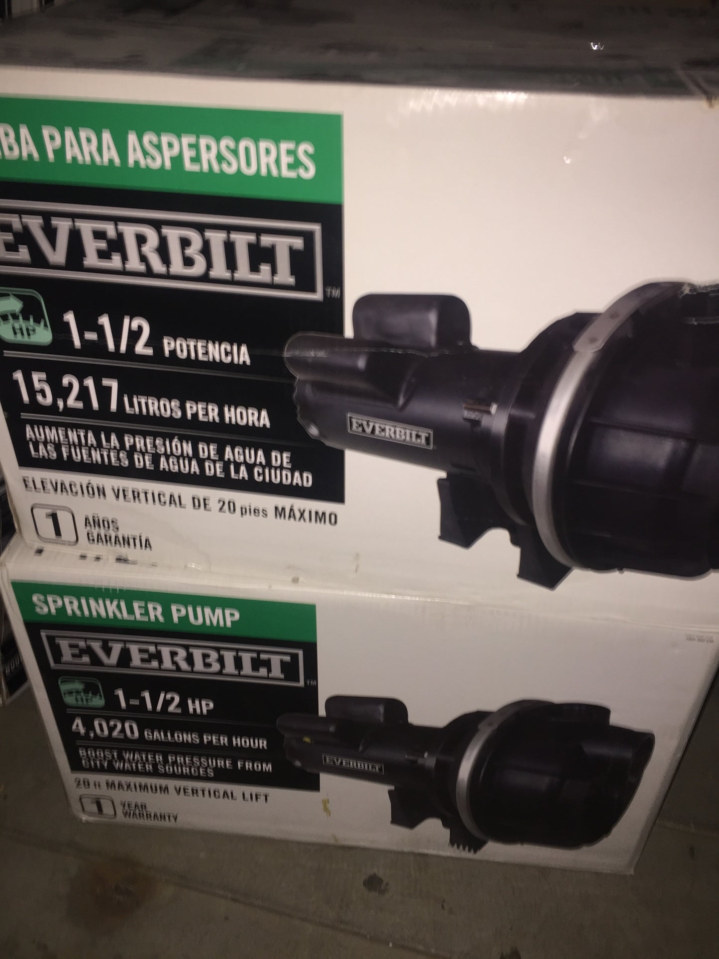 Everbilt 1-1/2 HP Thermoplastic Sprinkler Pump