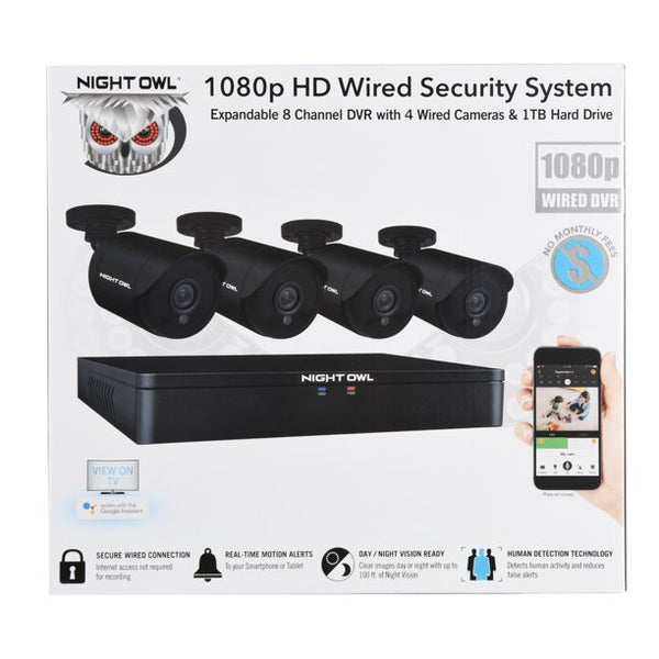 Night owl 8-Channel 1080p 1TB DVR Security Surveillance System