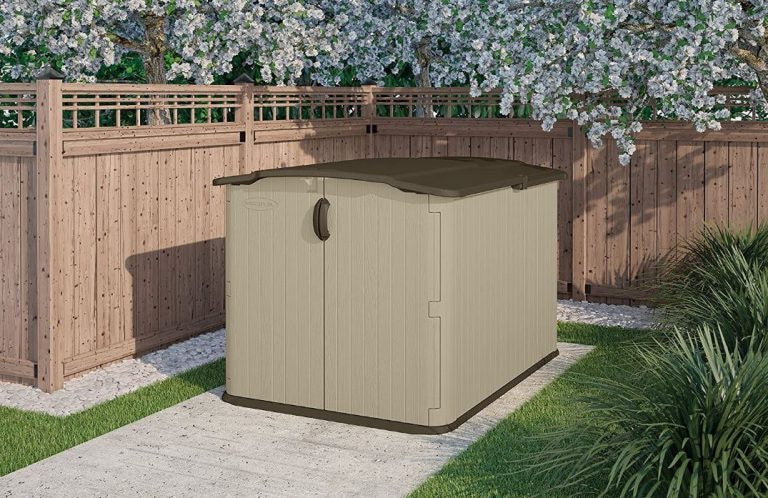 Suncast Glidetop 6 ft. 8 in. x 4 ft. 10 in. Resin Storage Shed.