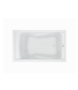 American Standard EverClean 60 in. Reversible Drain Drop-in Whirlpool Bathtub in White.