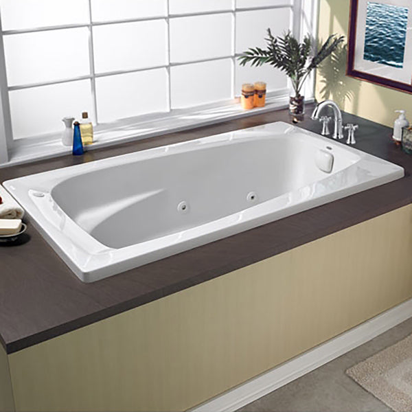 American Standard EverClean 72 in. Acrylic Rectangular Drop-in Whirlpool Bathtub in White. Model #: 7236LC.020. 10 jets .