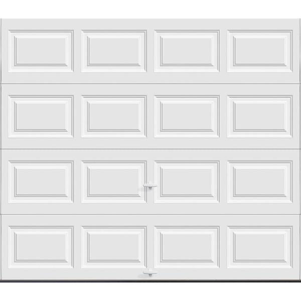 Clopay Classic Collection Series 9 ft. x 7 ft. 6.5 R-Value Insulated White Garage Door.