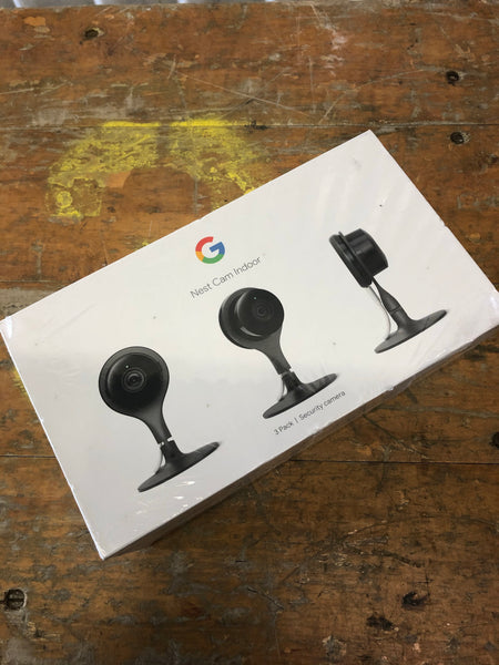 Google Nest Cam Indoor Security Cameras (3-Pack) - Black