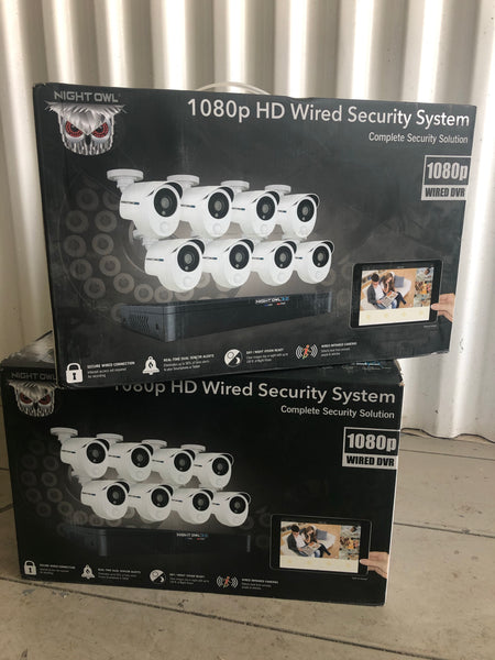 Night owl 8-Channel 3MP 1TB DVR Security Camera System with 8 Wired 1080p Smart Infrared Bullet Cameras