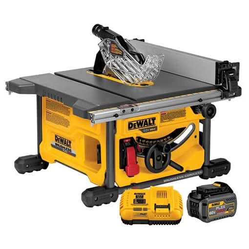 DEWALT FlexVolt Li-Ion 8-1/4 in. Table Saw Kit with Battery DCS7485T1.