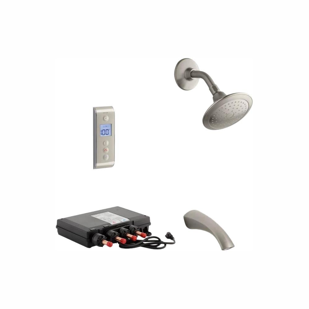 Kohler Mistos DTV Prompt Digital Single-Handle 1-Spray Tub and Shower Faucet System in Vibrant Brushed Nickel (Valve Included).